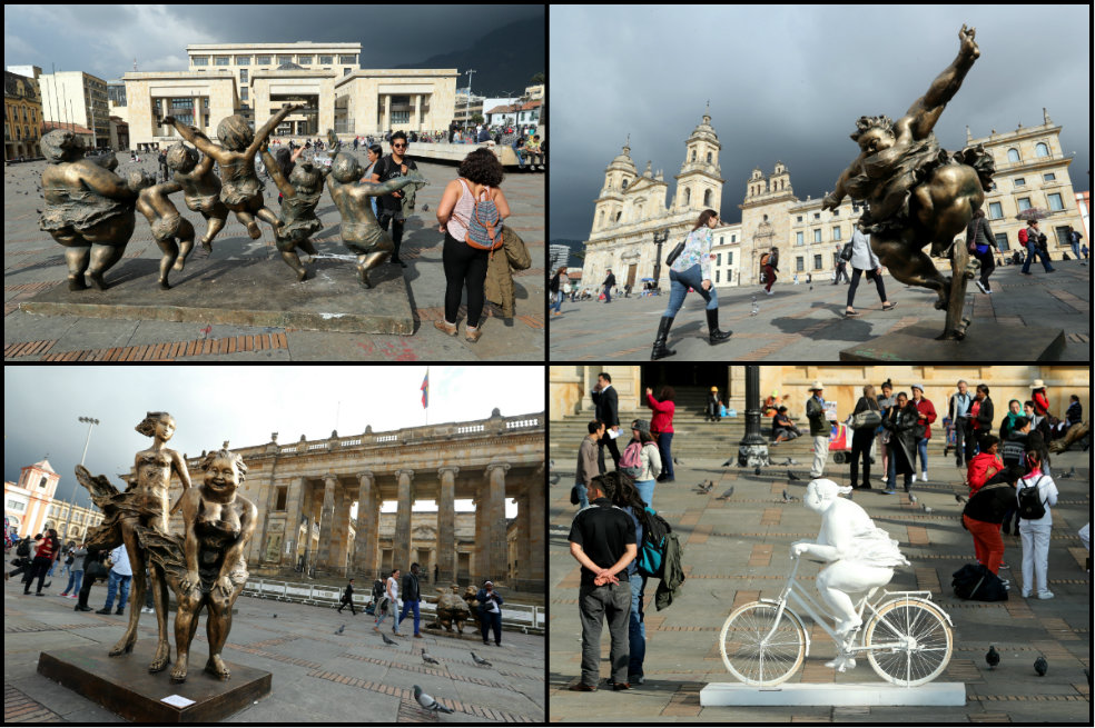 Imágenes de las 13 esculturas chinas que adornan por estos días la Plaza de Bolívar