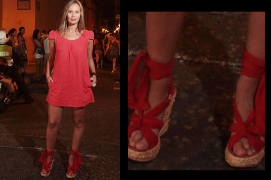 Eva Rey y su rojo flamenco