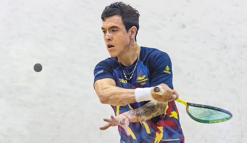 Miguel Ángel Rodríguez consiguió tres de los seis oros de la selección colombiana de squash en las justas. / Juegos Bolivarianos