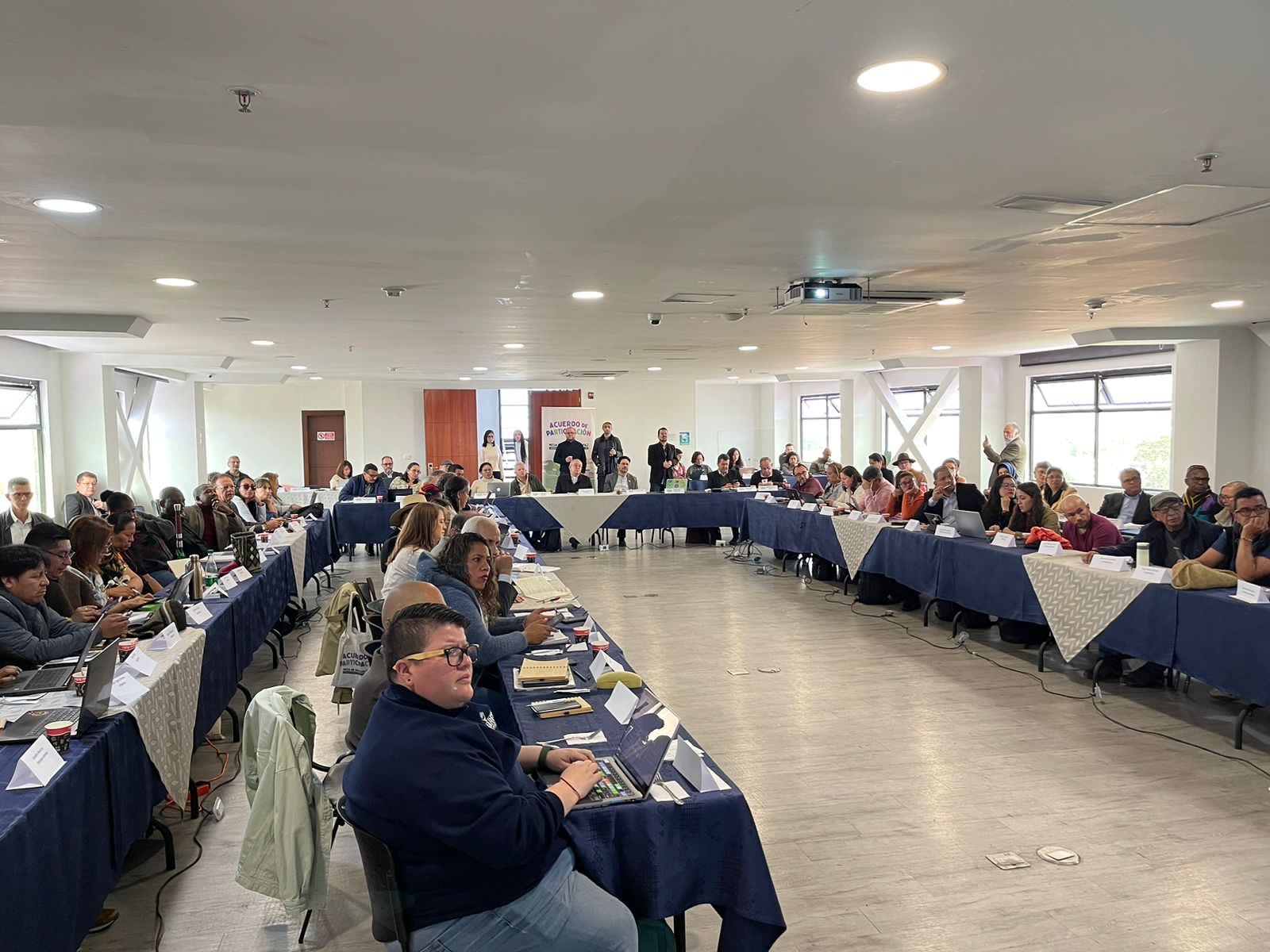 El Comité Nacional de Participación se reunió este jueves en un hotel en el occidente de Bogotá.