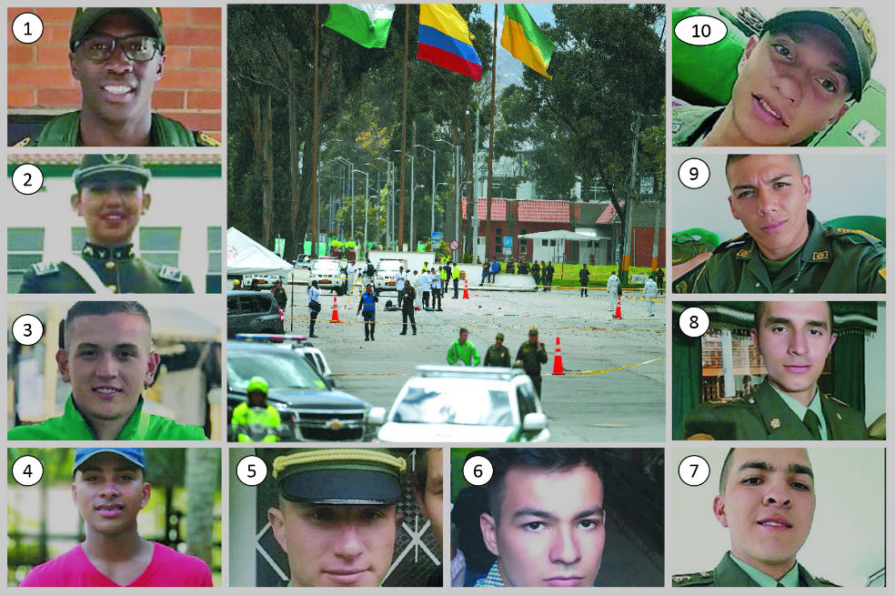 Estas son las víctimas del atentado a la Policía