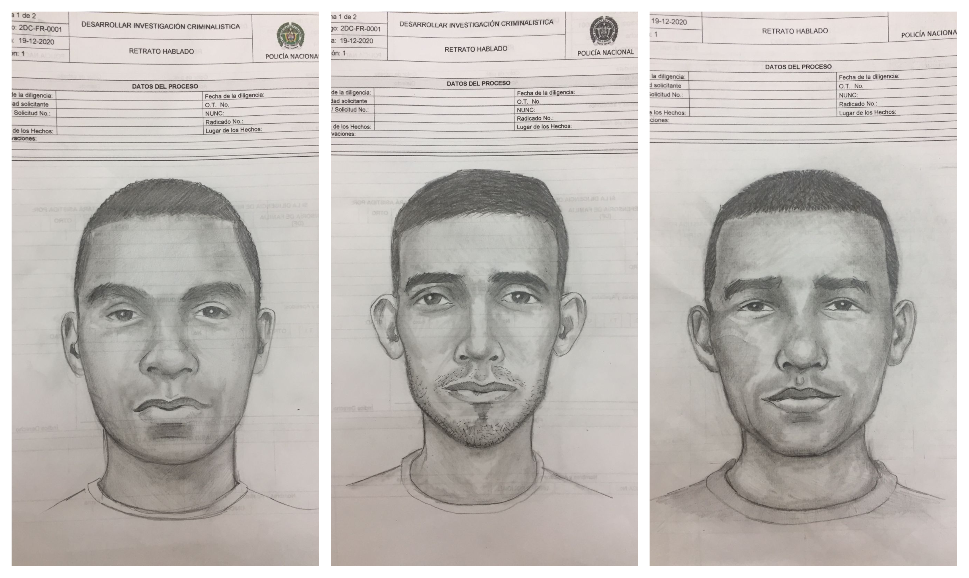 Otras ilustraciones con las que cuenta la Policía para esclarecer el crimen en Cúcuta.