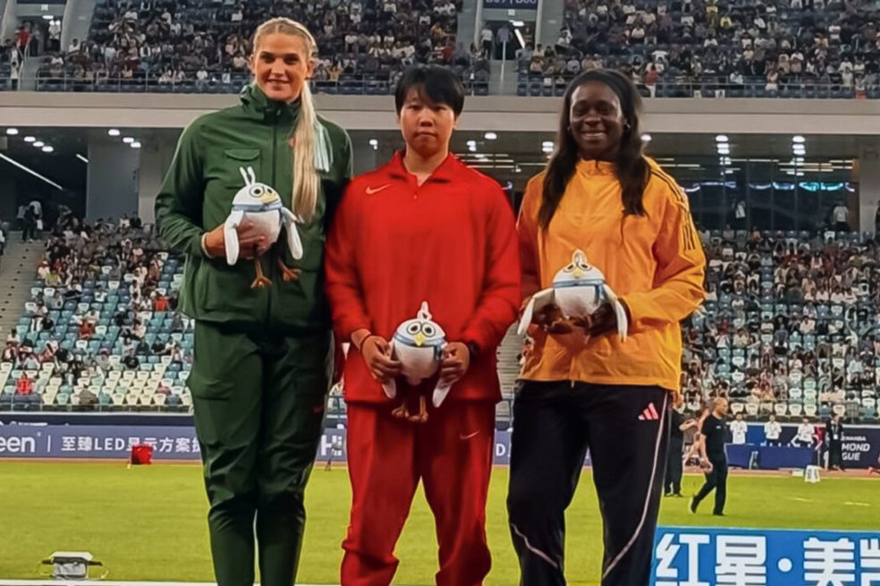 Flor Denis Ruiz debutó con medalla de bronce en la Liga Diamante