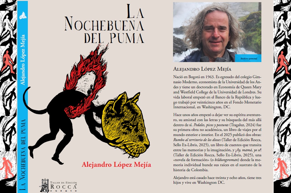 "La Noche del Puma" es el nuevo libro del economista pensionado, ciclista aficionado y yogui sesentón Alejandro López Mejía.