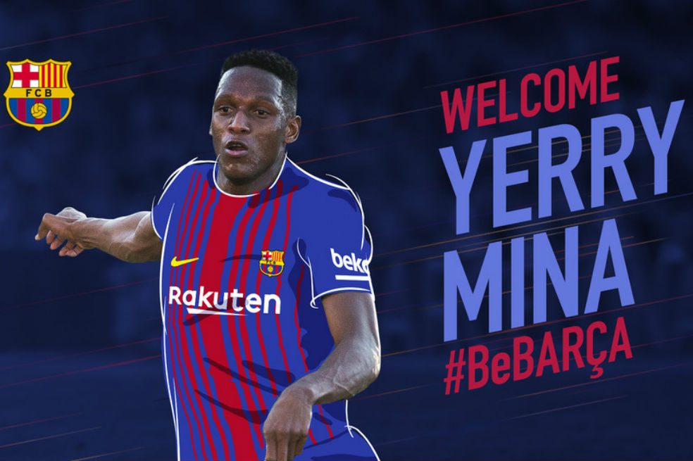 Le llegó la hora a Yerry Mina con el Barcelona