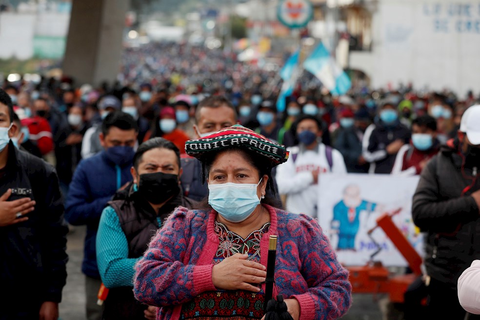 Los bloqueos forman parte de un paro nacional convocado por varios sectores sociales, como parte de protestas por la remoción el pasado 23 de julio del fiscal anticorrupción Juan Francisco Sandoval