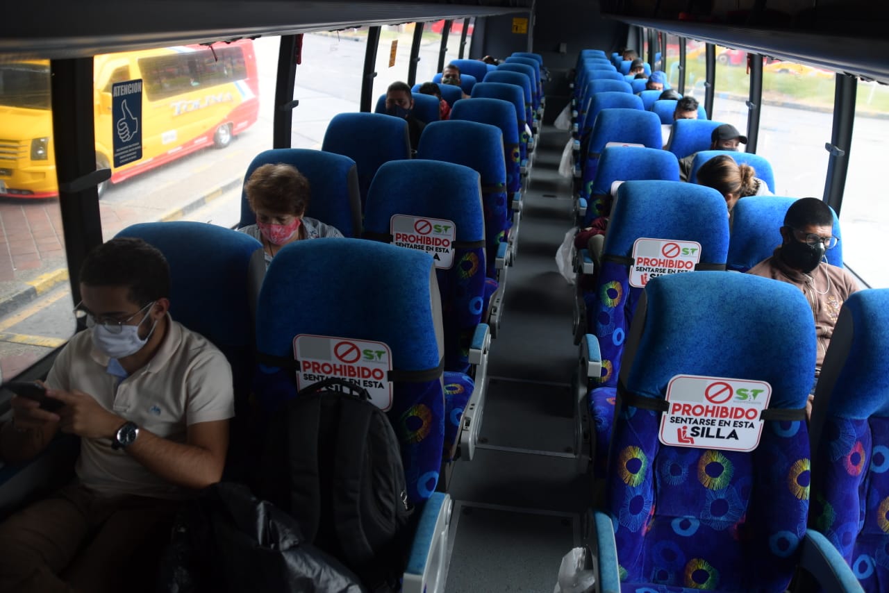 Medidas de bioseguridad dentro de los buses.