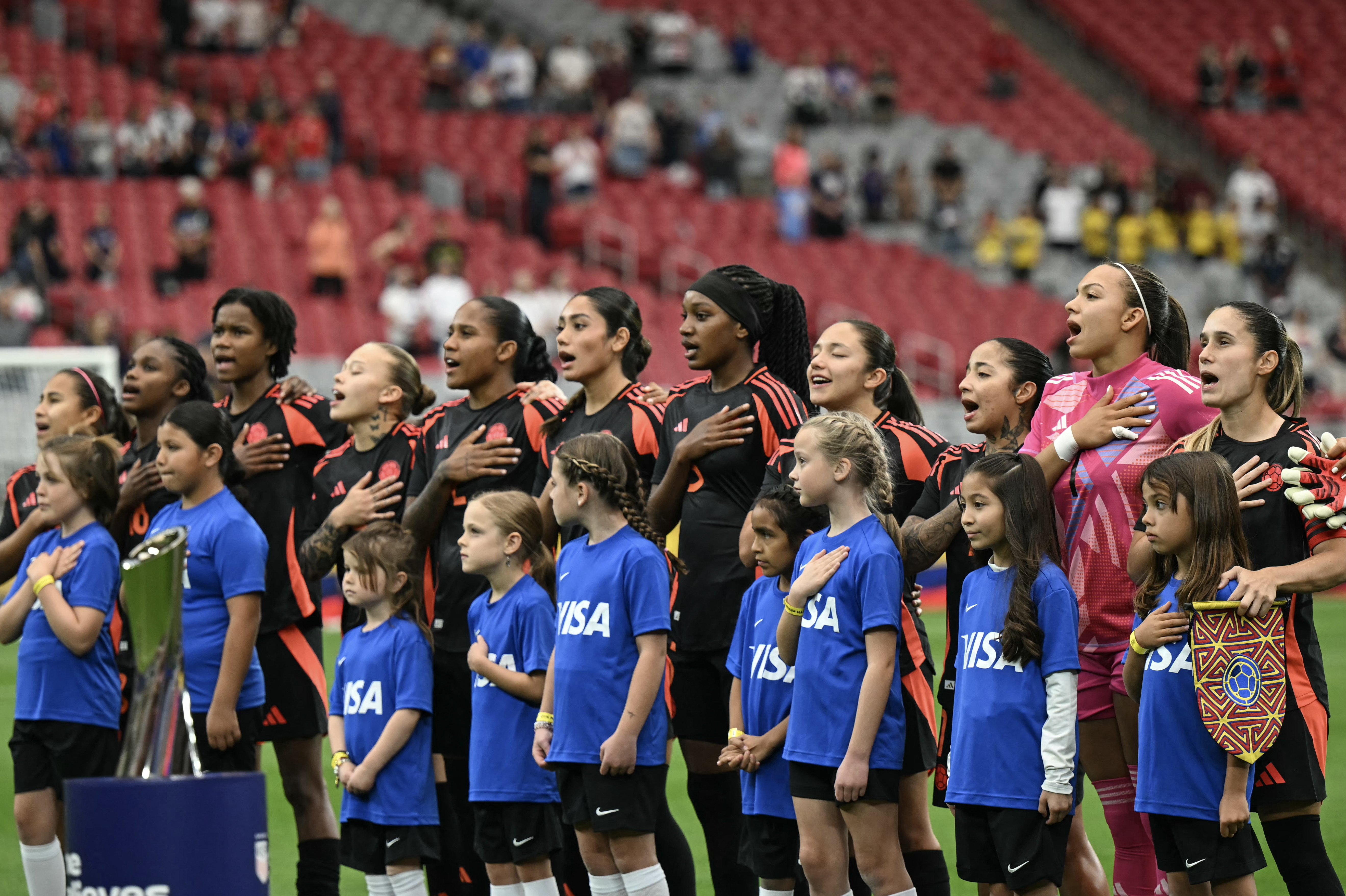 Las jugadoras de la selección de Colombia.