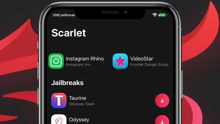 Aplicaciones disponibles en Scarlet para iOS.