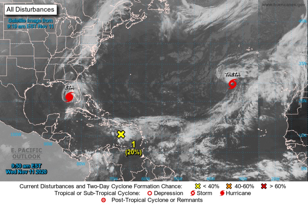 La tormenta Theta rompe el récord de la temporada atlántica de 2005