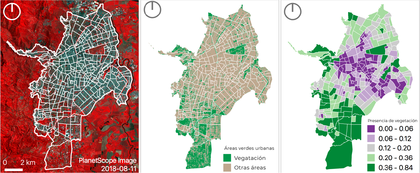 Los resultados de esta investigación indican que mayor presencia de espacios verdes está asociada con una mejor salud física y menos personas reportandose enfermas.