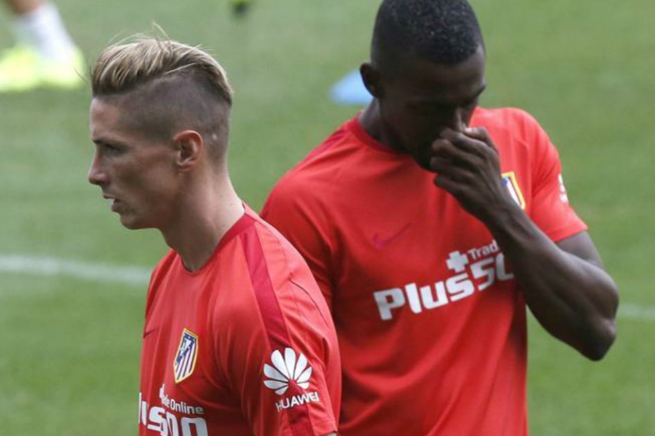 Fernando Torres y Jackson Martínez en un entrenamiento con el Atlético de Madrid / EFE
