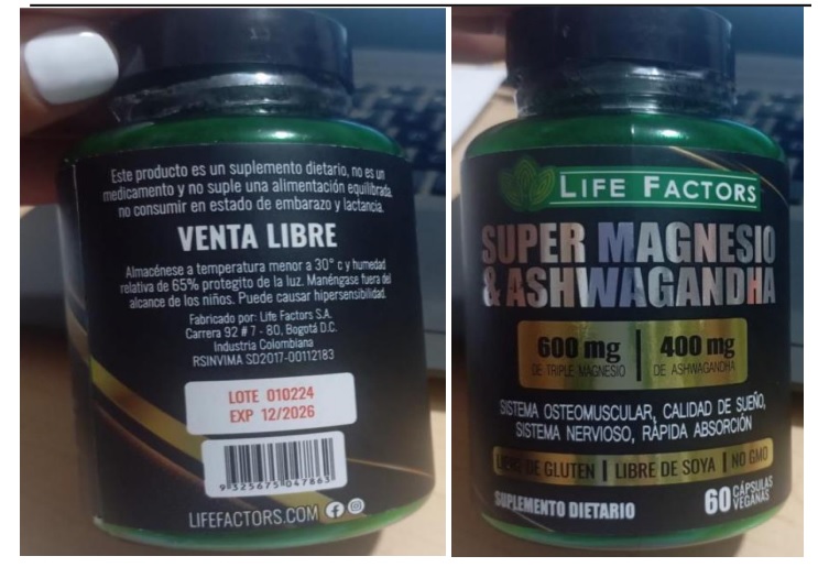 Esta es la presentación del producto fraudulento que se comercializa en Colombia.