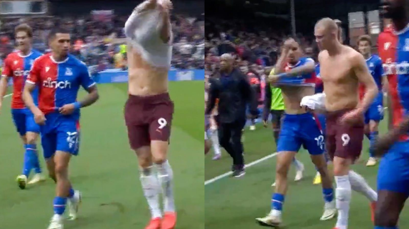 Daniel Muñoz enfureció a la afición de su equipo al pedirle la camiseta a Haaland