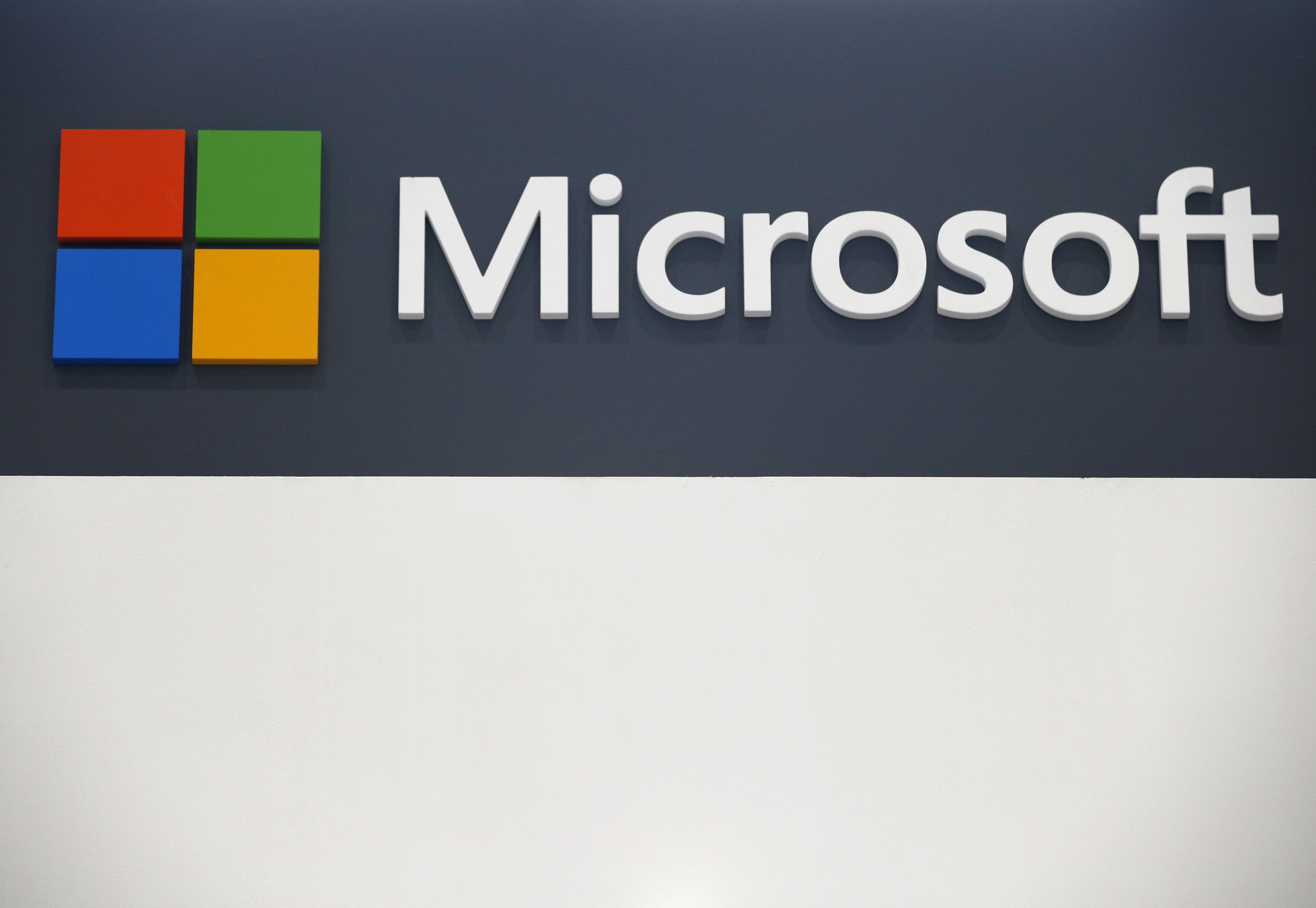 Bangkok (Thailand), 01/05/2024.- The Microsoft logo is shown at the Microsoft Build: AI Day event in Bangkok, Thailand, 01 May 2024. The Microsoft Build: AI Day event is held to showcase the tech giant's technology as Microsoft has planned for an investment in a data center, the Cloud First platform and artificial intelligence (AI) in Thailand after signing a memorandum of understanding (MOU) in November 2023 with the Thai government. (Tailandia) EFE/EPA/RUNGROJ YONGRIT