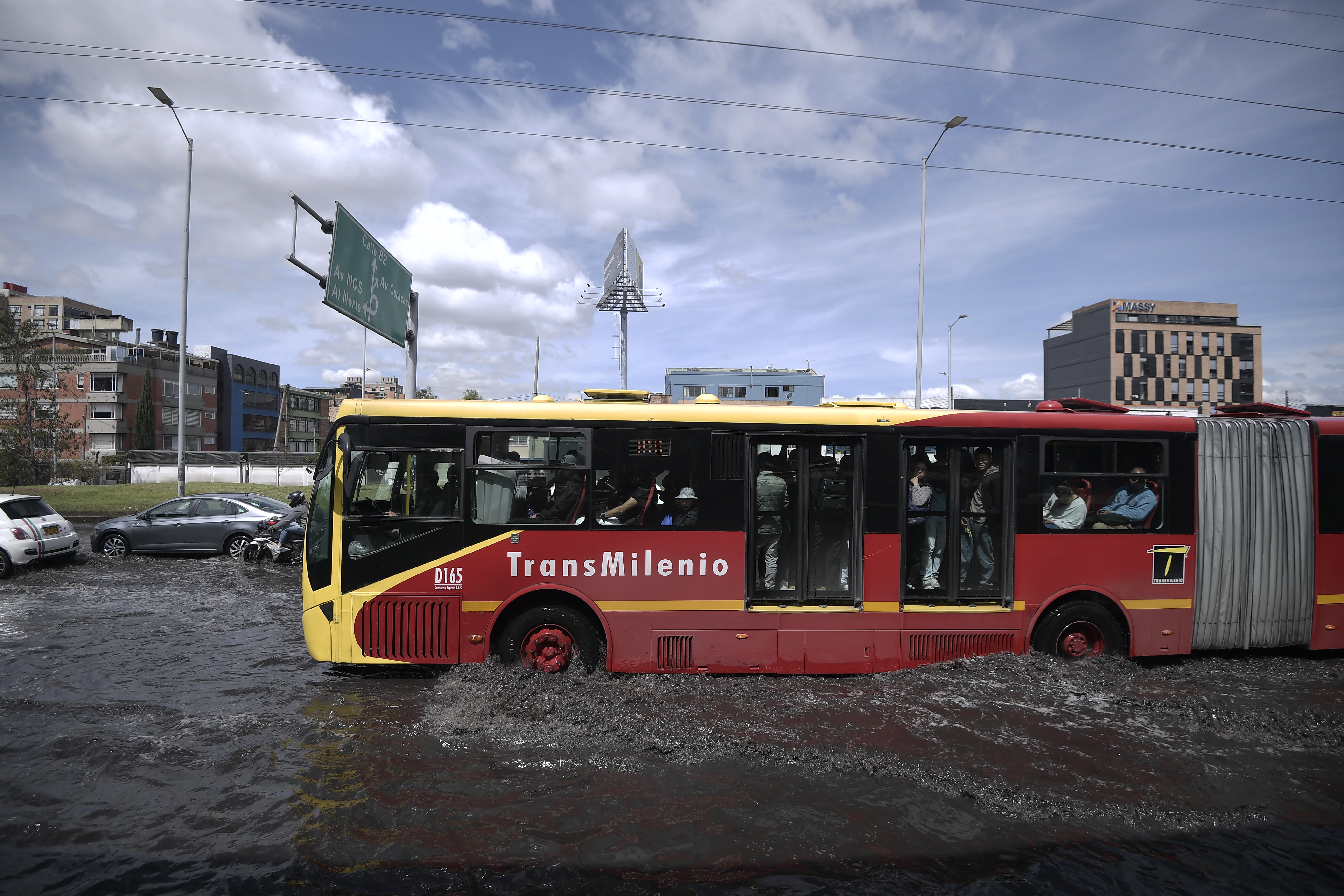 Lluvias que afectan la movilidad en Bogotá.
