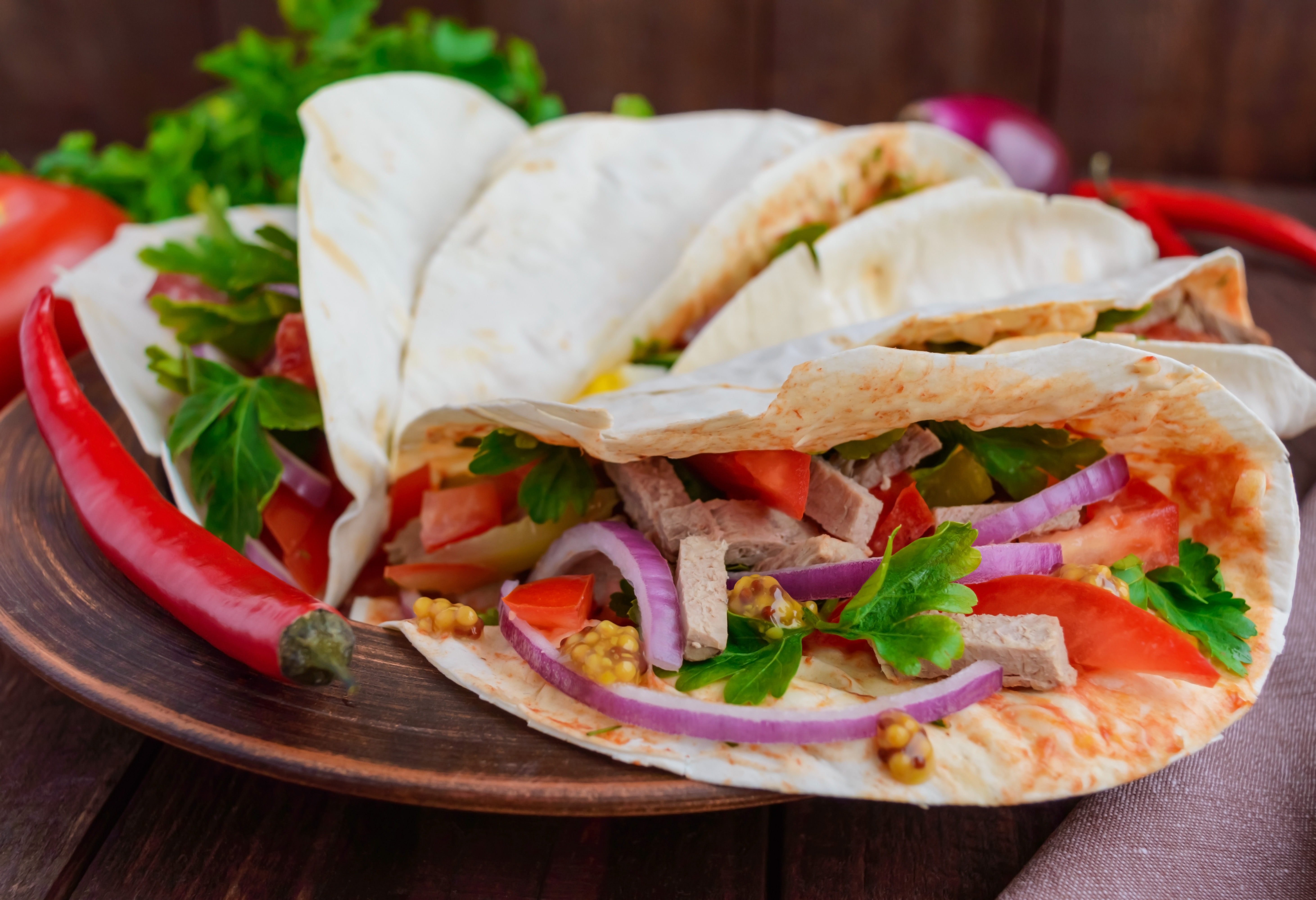 Ingredientes para preparar fajitas orientales de pollo