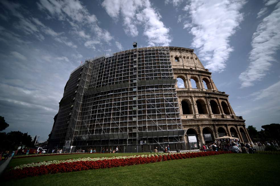 Así avanza remodelación de Coliseo romano