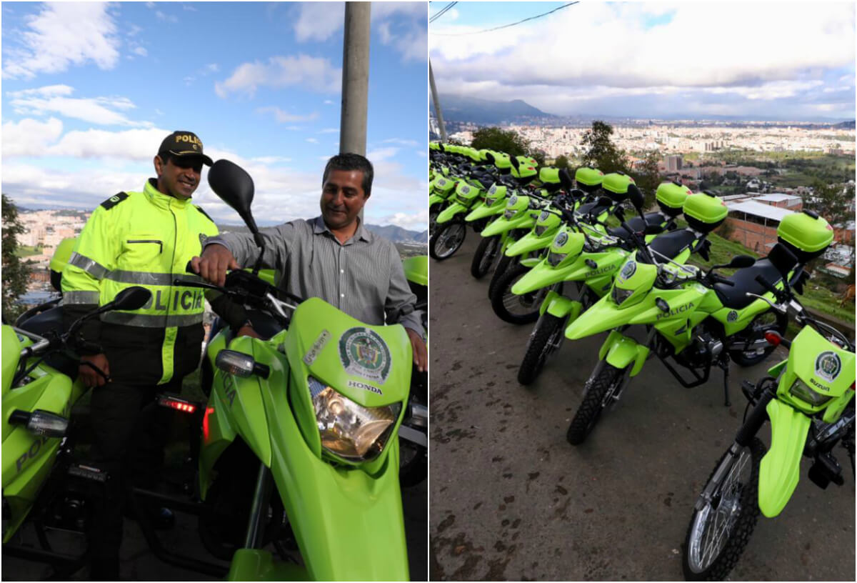 Policía de la localidad de Usaquén recibió 53 nuevas motocicletas