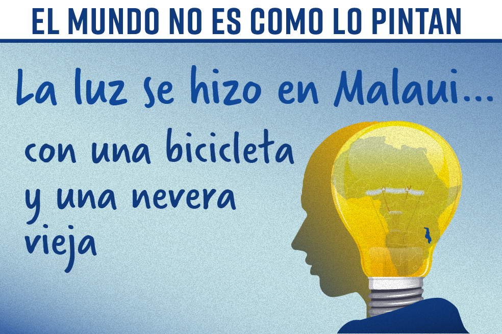 La luz se hizo en Malaui… con una bicicleta y una nevera vieja
