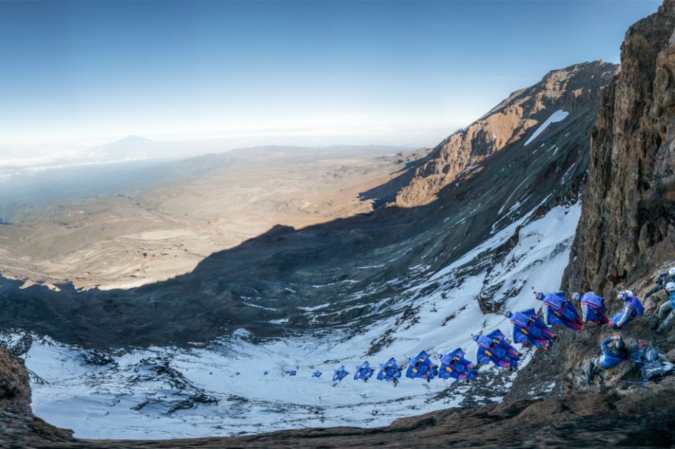 Histórico salto desde el Kilimanjaro