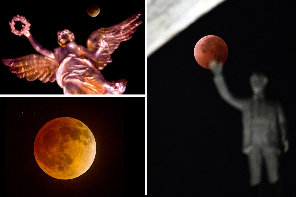 Así se vio el eclipse de «la luna roja»