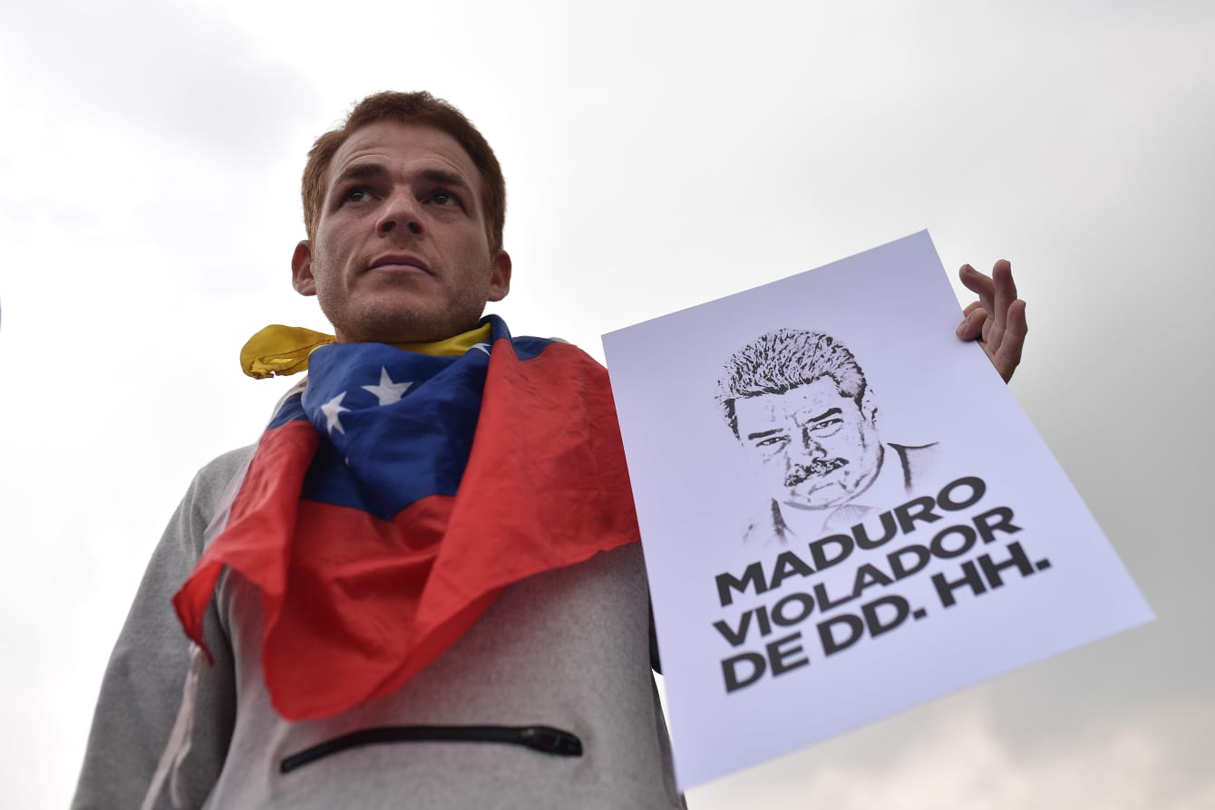 Protesta contra la cumbre por Venezuela