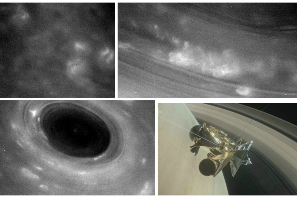Las increíbles imágenes de la sonda Cassini cruzando los anillos de Saturno