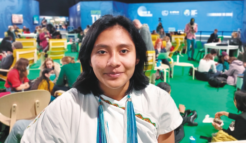 Ati Gunnawia hace parte de la comunidad indígena arhuaca, de la Sierra Nevada de Santa Marta. / Foto de María Mónica Monsalve