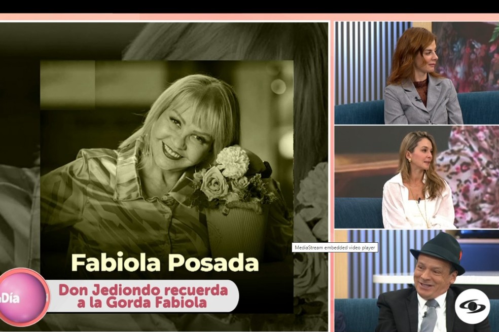 A esta hora, los presentadores de ‘Día a Día’ le rinden un homenaje a ‘La Gorda Fabiola’. Imágenes desde la cámara ardiente en el Concejo de Bogotá.