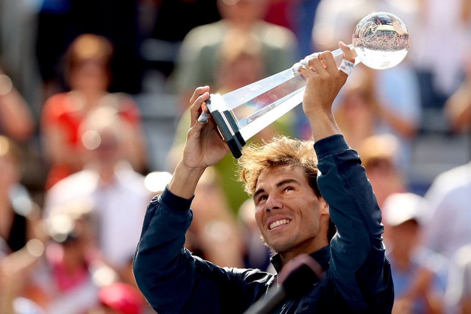 Nadal celebra el octavo título del año. Foto: AFP