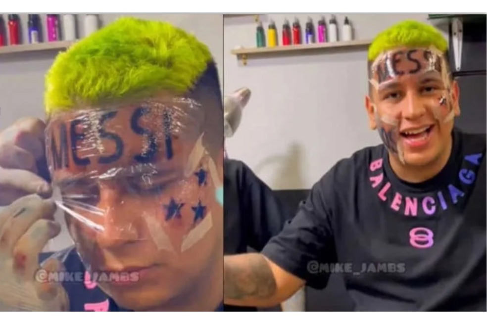 ¿El peor tatuaje homenaje a Messi? Se arrepintió el colombiano que se lo hizo