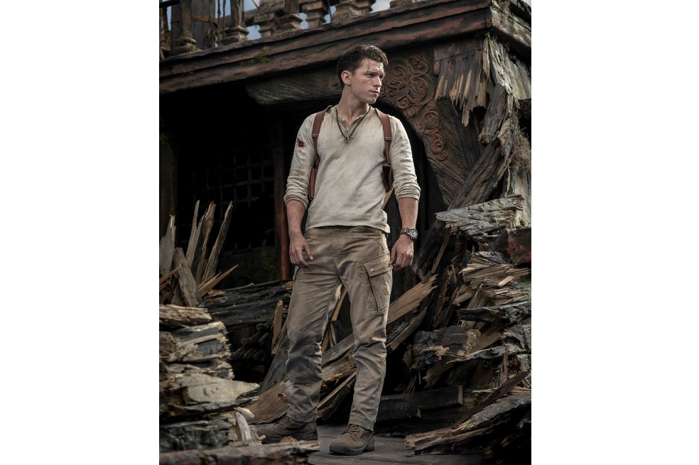 Tom Holland en la película "Uncharted".