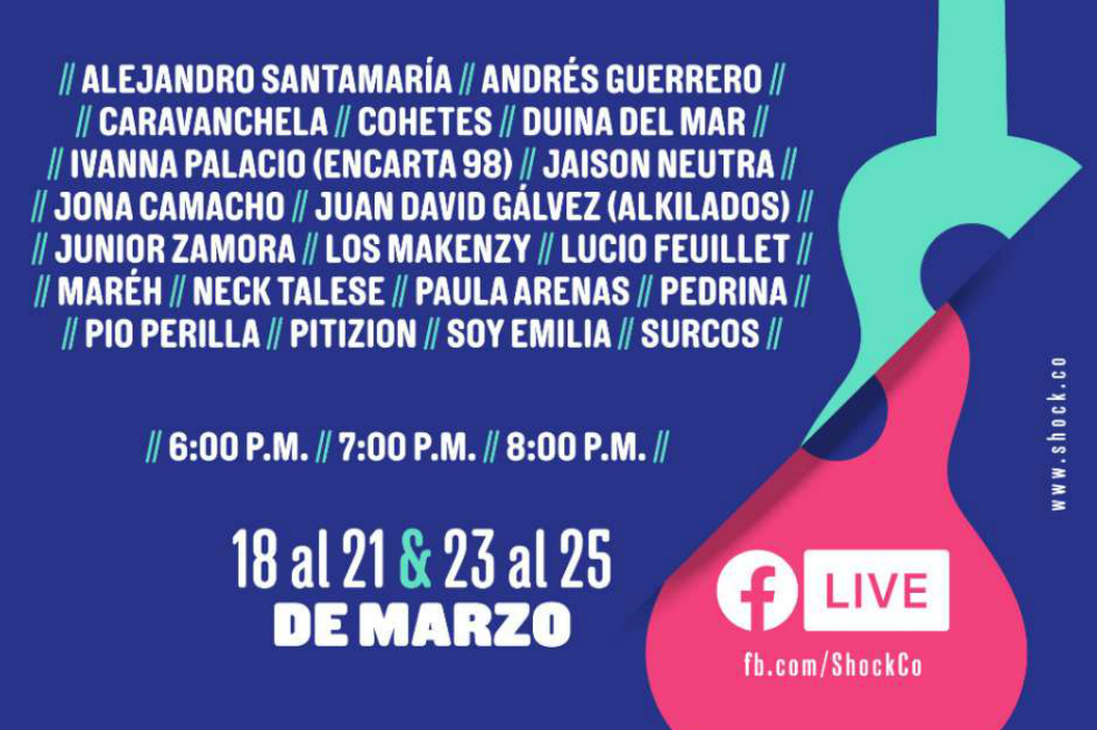 ¿Aburrido? Conéctese a Shock presenta: sesiones en vivo de música desde casa    
