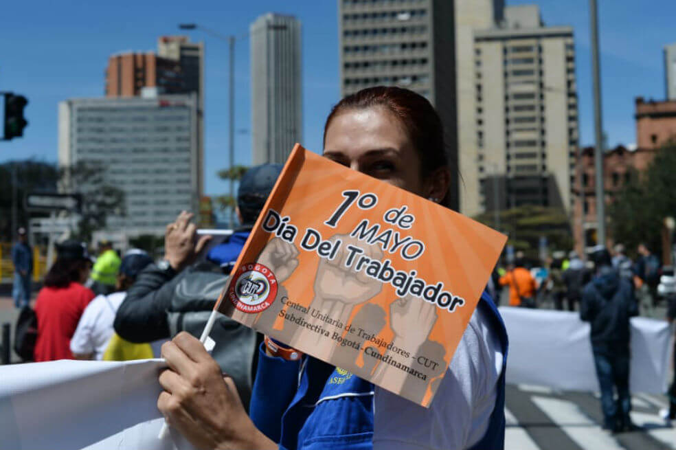Así avanzan las marchas por el Día del Trabajo, en Bogotá