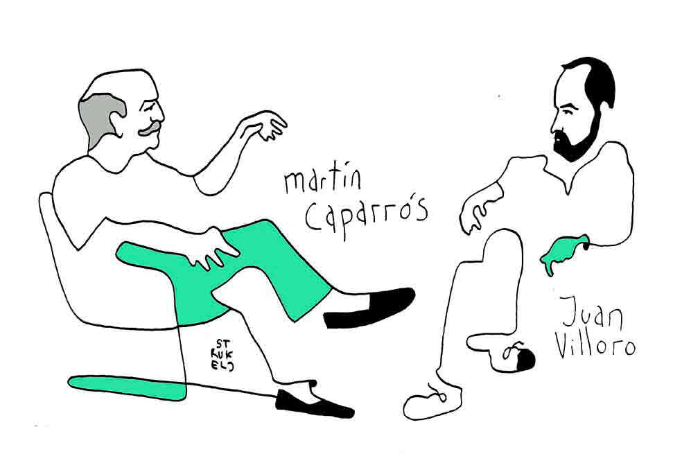 El conversatorio de Villoro y Caparrós, visto por un asistente. / Pedro Strukelj