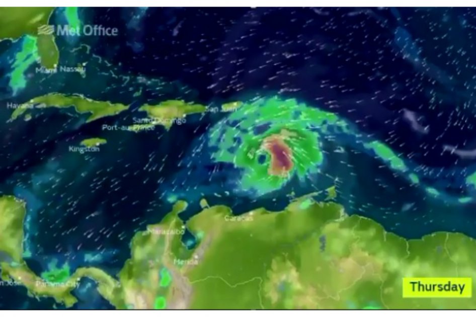 Imagen satelital del huracán Matthew. / Foto: IDEAM