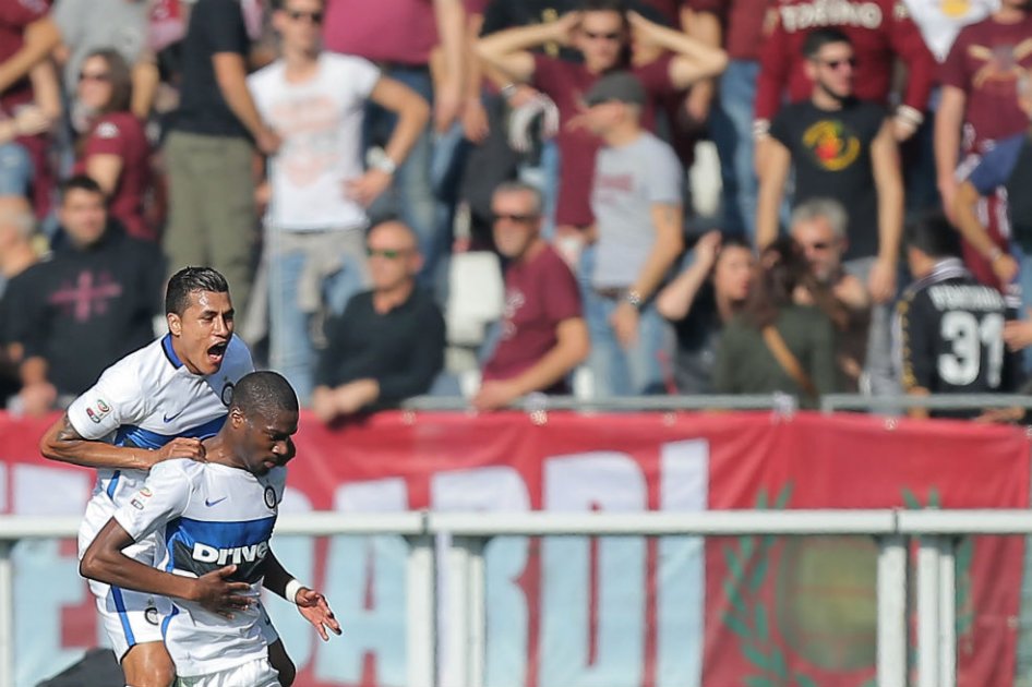 Jeison Murillo durante el partido entre Inter y Torino. Foto: AFP