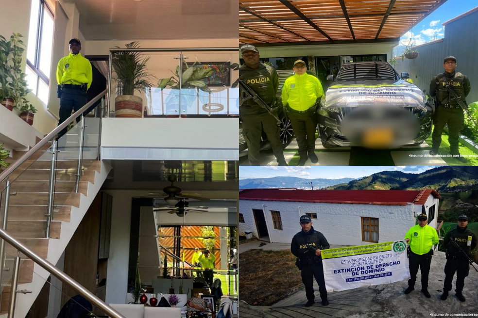 Lujosas casas, carros y establecimientos de comercio entre los activos afectados con fines de extinción al grupo delincuencial conocido como “Los del Cero” en Antioquia.