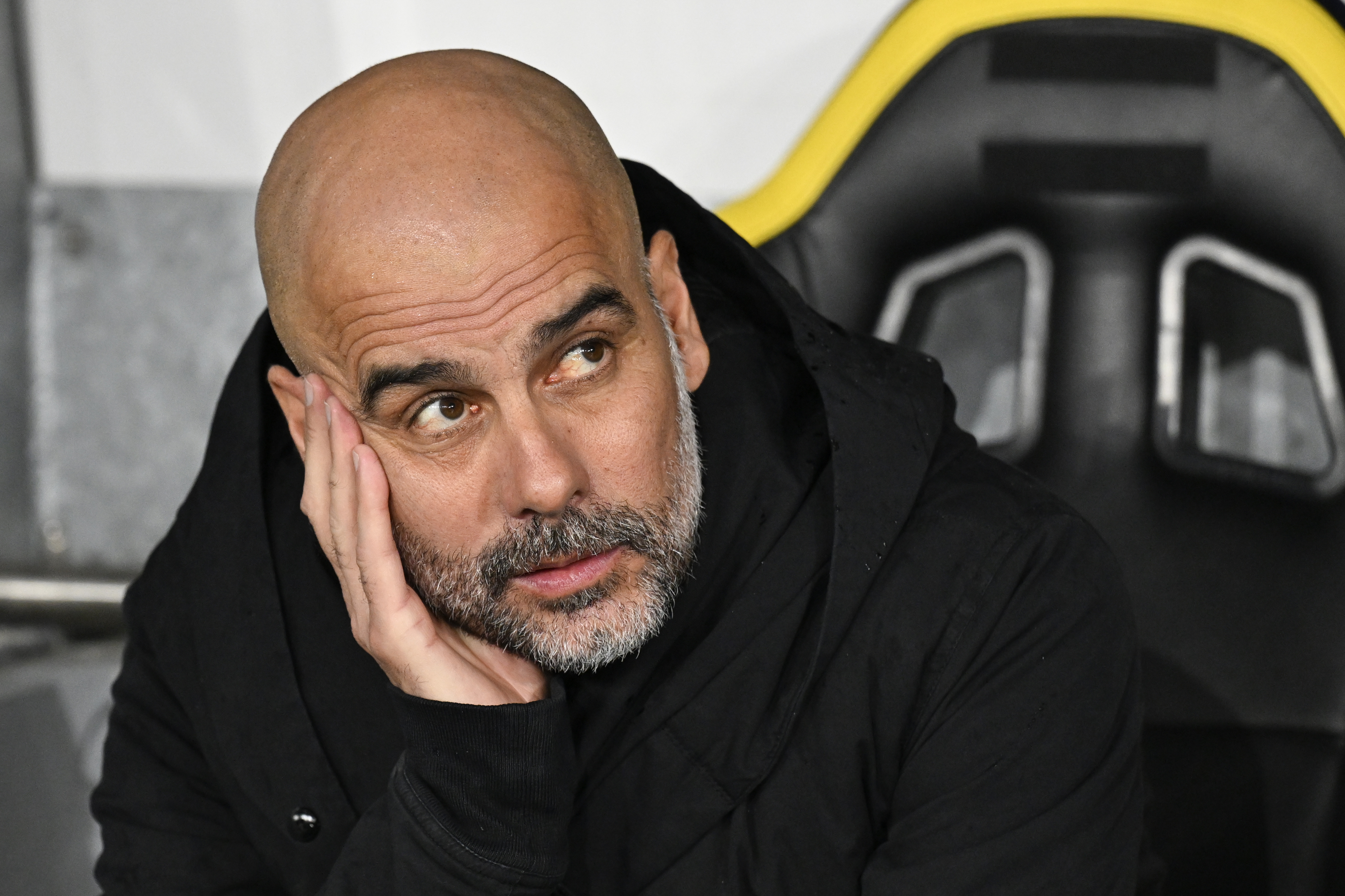 Bern (Switzerland), 25/10/2023.- Manchester City's head coach Josep Guardiola looks on ahead of the UEFA Champions League group G soccer match between BSC Young Boys and Manchester City, in Bern, Switzerland, 25 October 2023. (Liga de Campeones, Suiza) EFE/EPA/ANTHONY ANEX