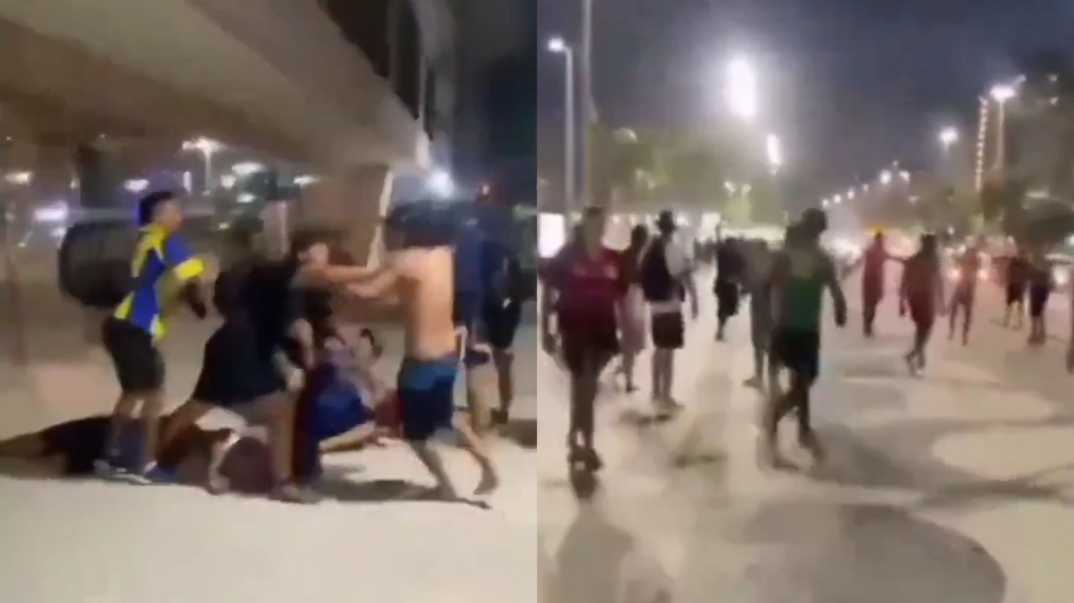 ¡Vergonzoso! Hinchas de Junior protagonizaron violenta pelea en Río de Janeiro