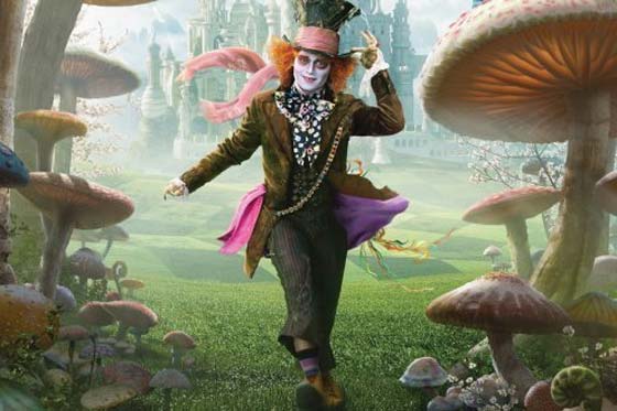 Johnny Depp en "Alicia en el país de las maravillas".
