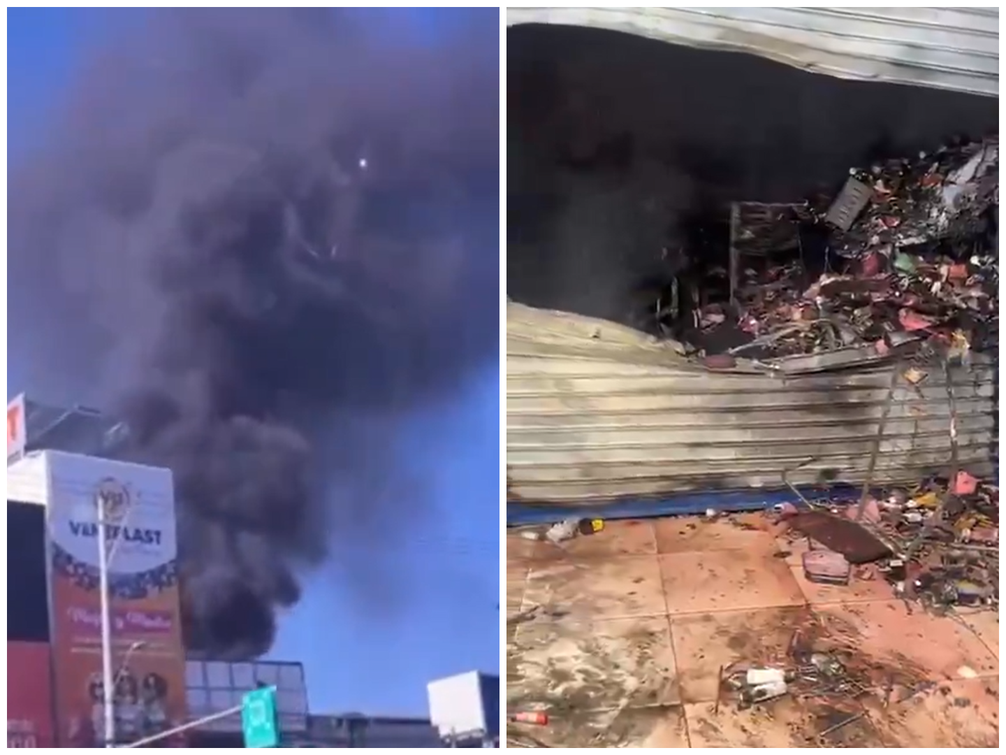 Incendio en bodega de ropa provocó grave emergencia en el mercado de Bazurto, en Cartagena