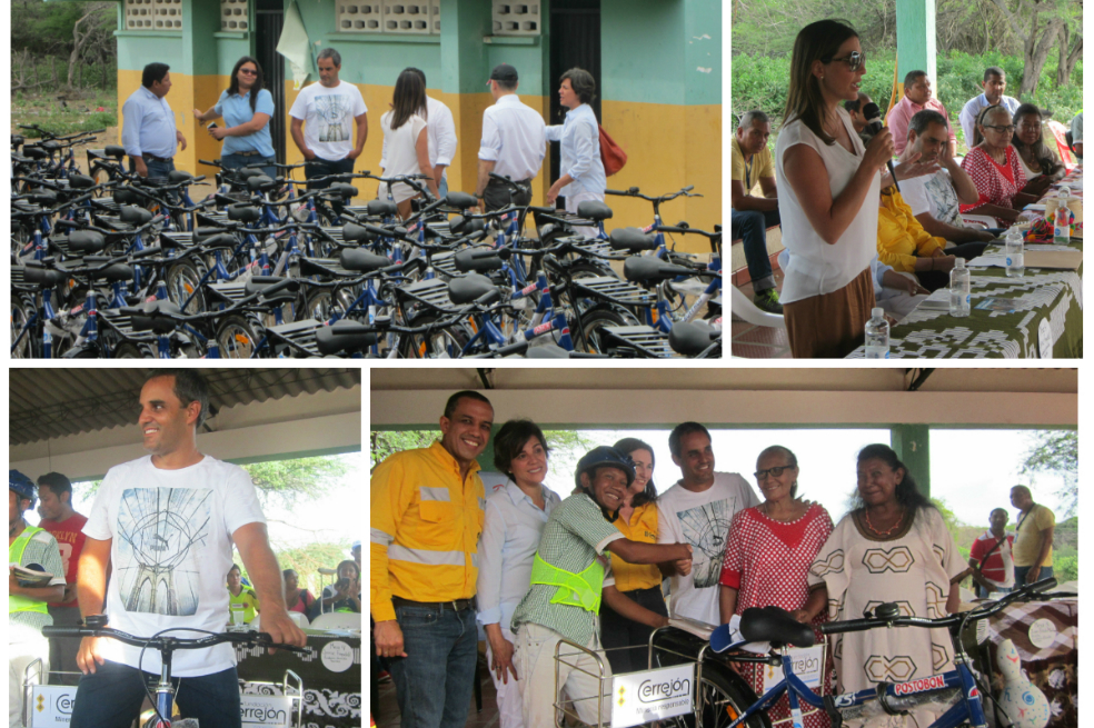 En imágenes: Juan Pablo Montoya donó en La Guajira 120 bicicletas a niños Wayúu