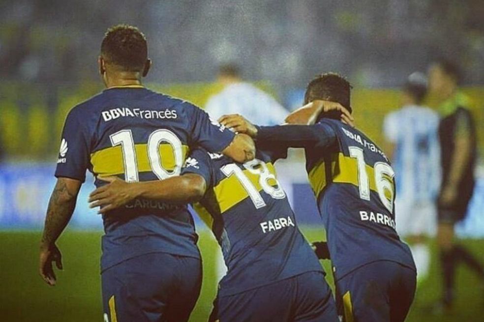 Fabra, Cardona, Barrios y Pérez campeones con Boca en Argentina