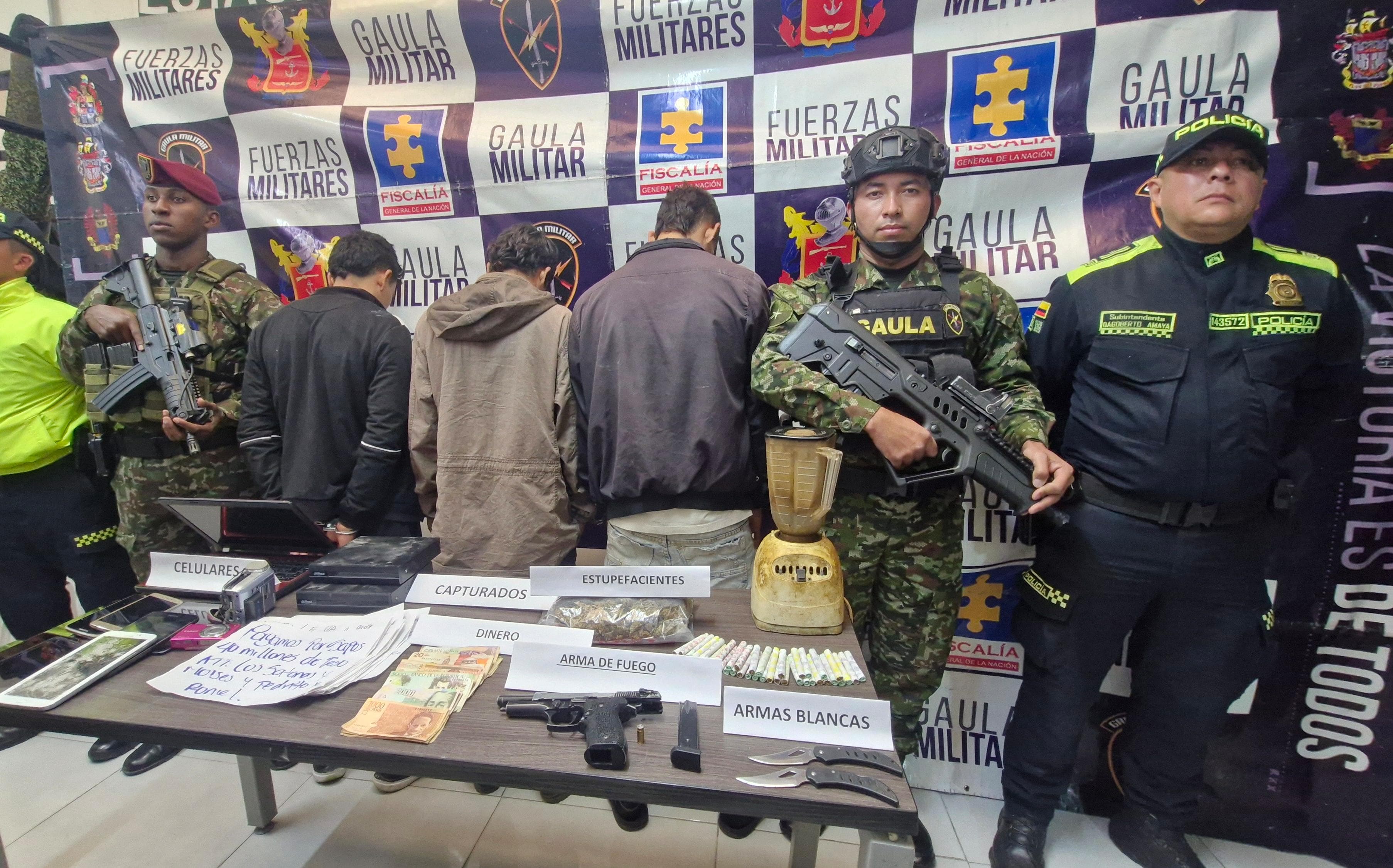 Capturan tres responsables de extorsiones, venta de drogas y homicidios en Kennedy