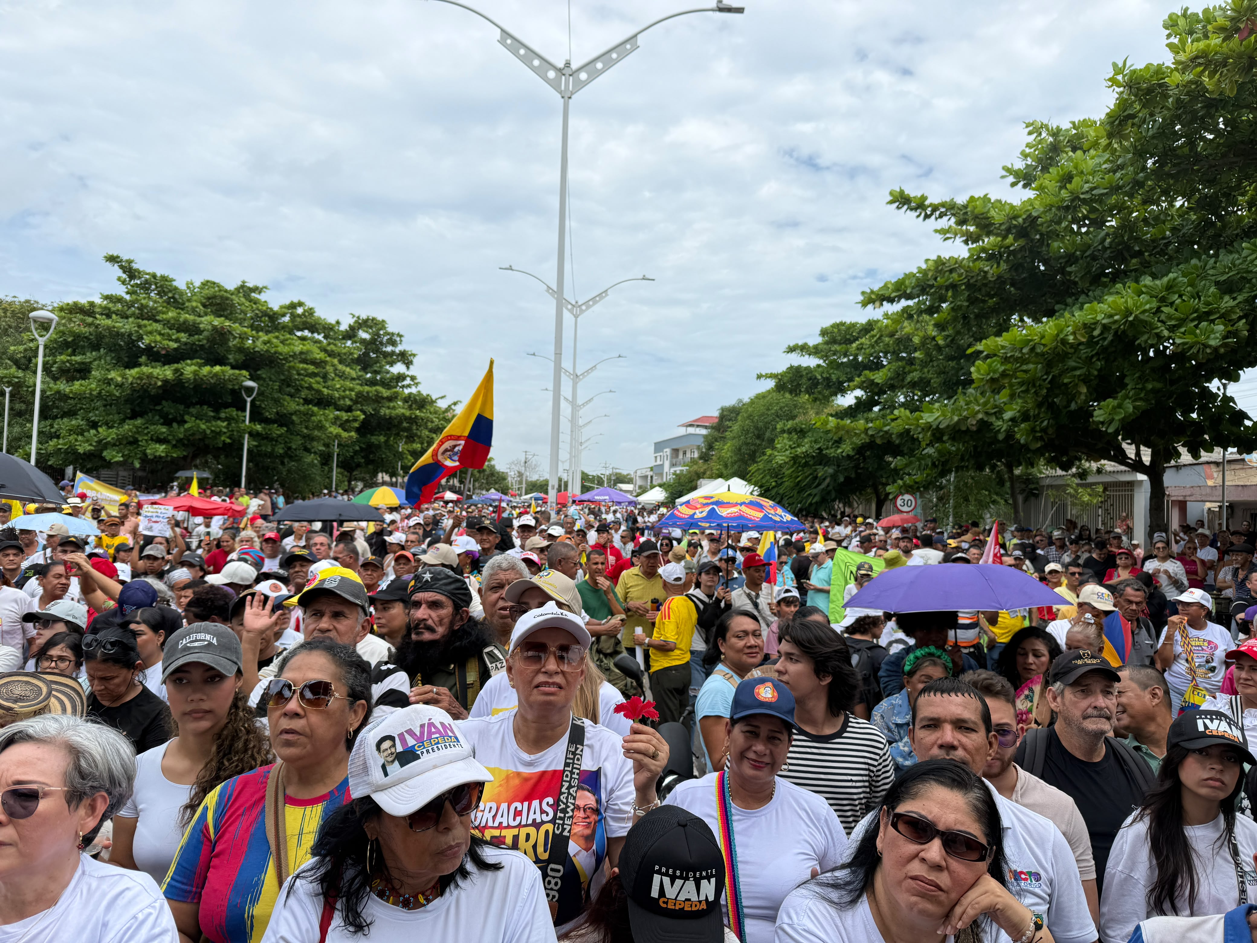 Movilizaciones en Barranquilla durante posesión de De la Espriella