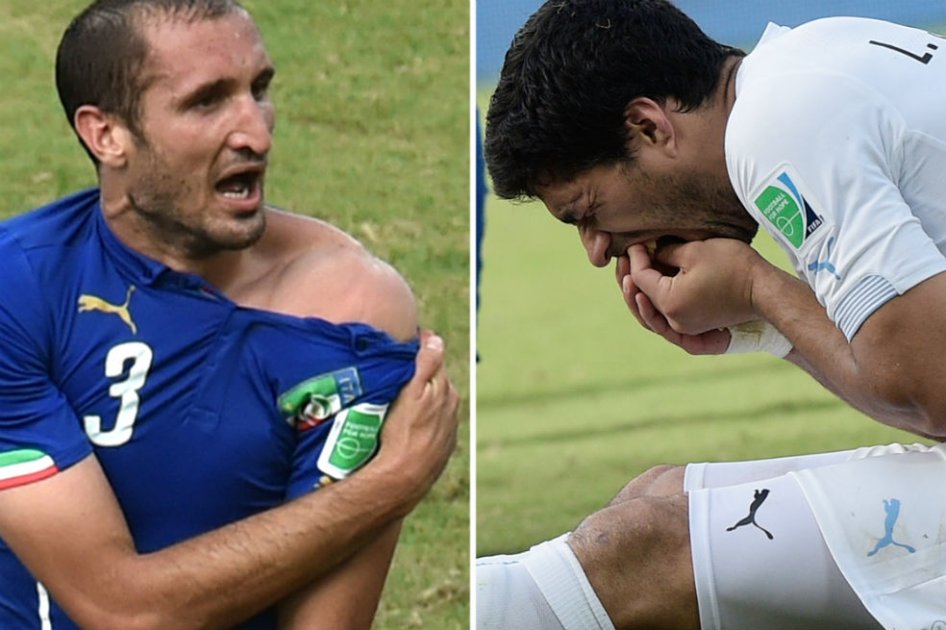 Está todo olvidado y espero que FIFA reduzca sanción: Chiellini a Suárez