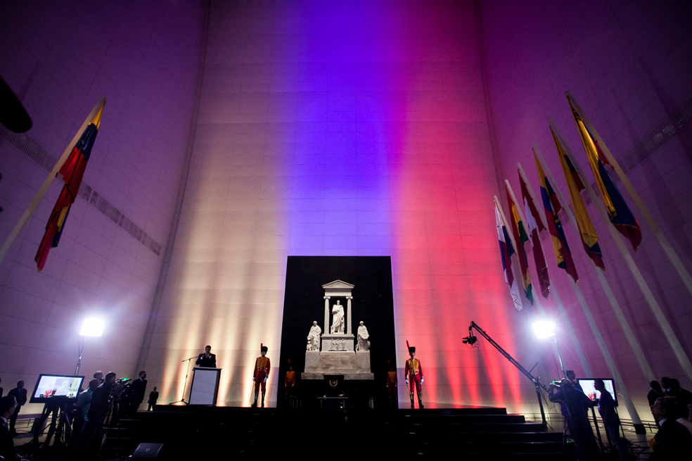 Así fue la inauguración del mausoleo de Simón Bolívar