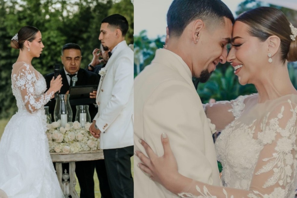 Después de 15 años de relación, el jugador de la ‘tricolor’ contrajo nupcias con la madre de sus hijos. Imágenes.